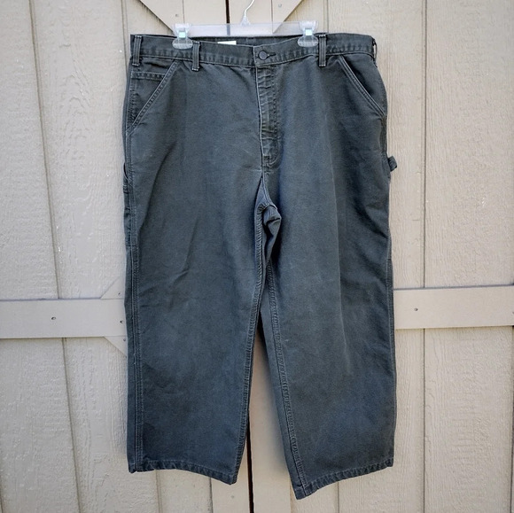 Carhartt Other - Carhartt #B11 MOS Carpenter Style Dungaree Fit Workwear Pants Gray/Olive 40x30